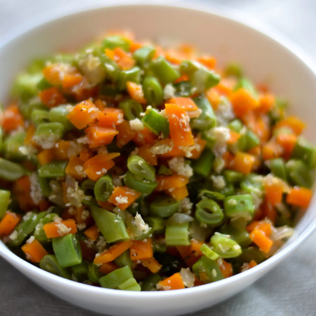 Beans & Carrot Poriyal (stir fry)